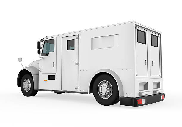 Armored Truck isolated on white background. 3D render